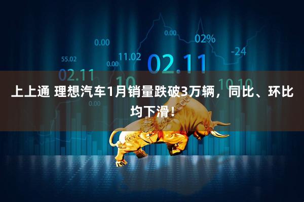 上上通 理想汽车1月销量跌破3万辆，同比、环比均下滑！